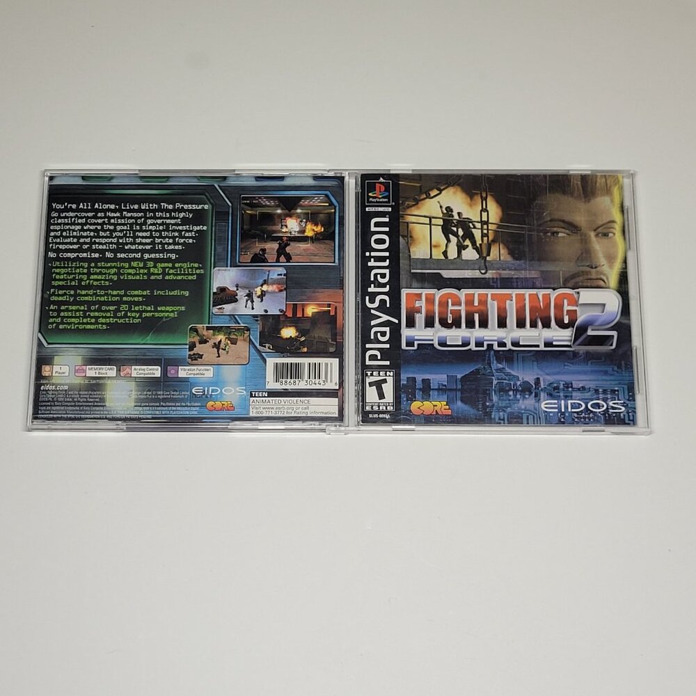 Fighting Force 2 Playstation 1 ps1 psone reg card